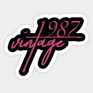 1987 Vintage. 33th Birthday Cool Gift Idea Sticker